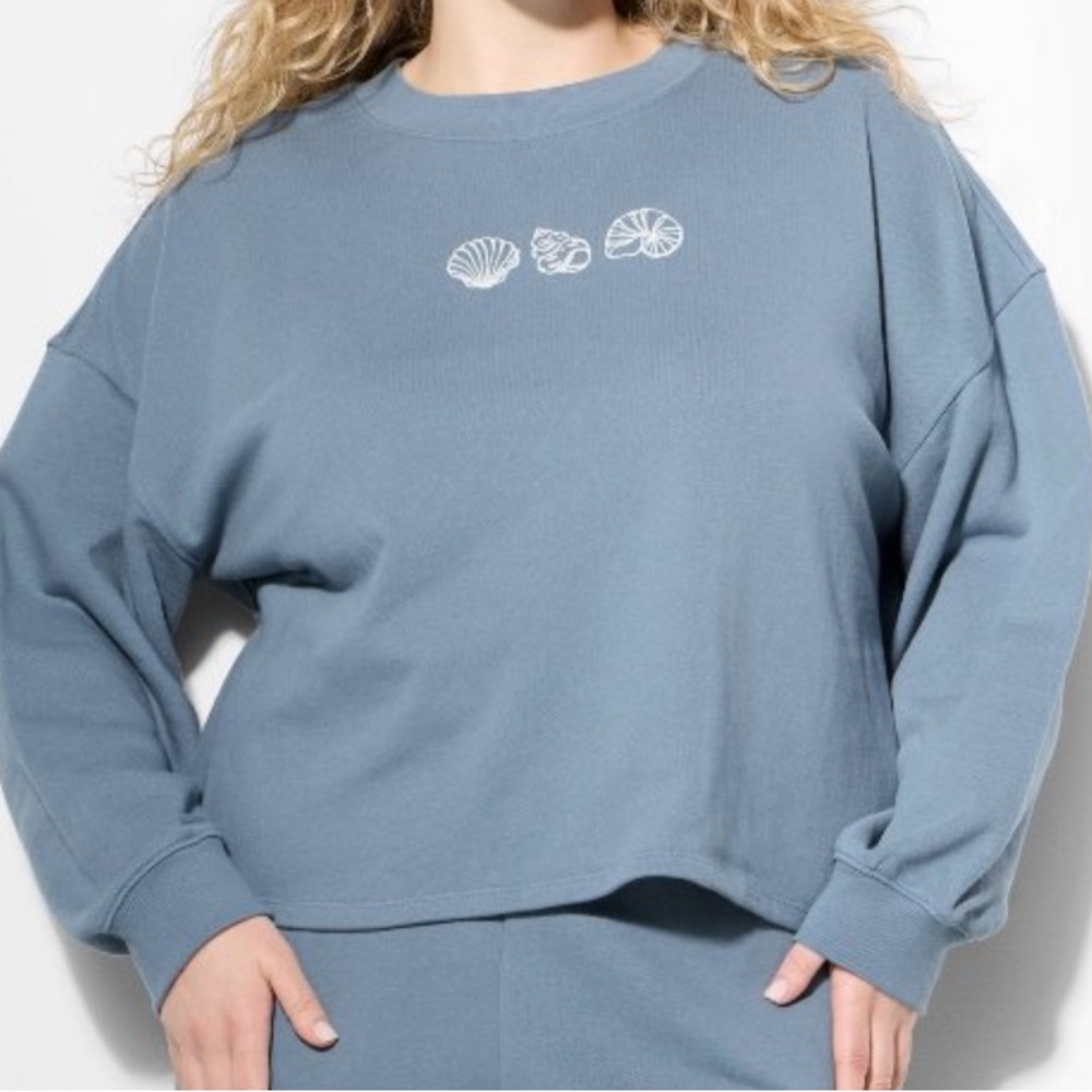 Wild Fable shell terry crew neck